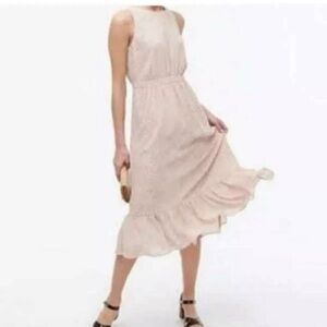 J.Crew Dress Womens Size 2 Printed Tiered Midi Length Sleeveless